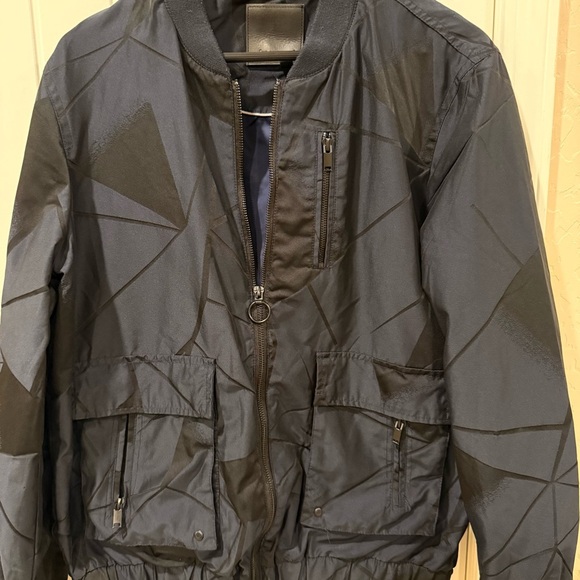 Blank NYC Black Geometric Bomber Jacket - Picture 1 of 14